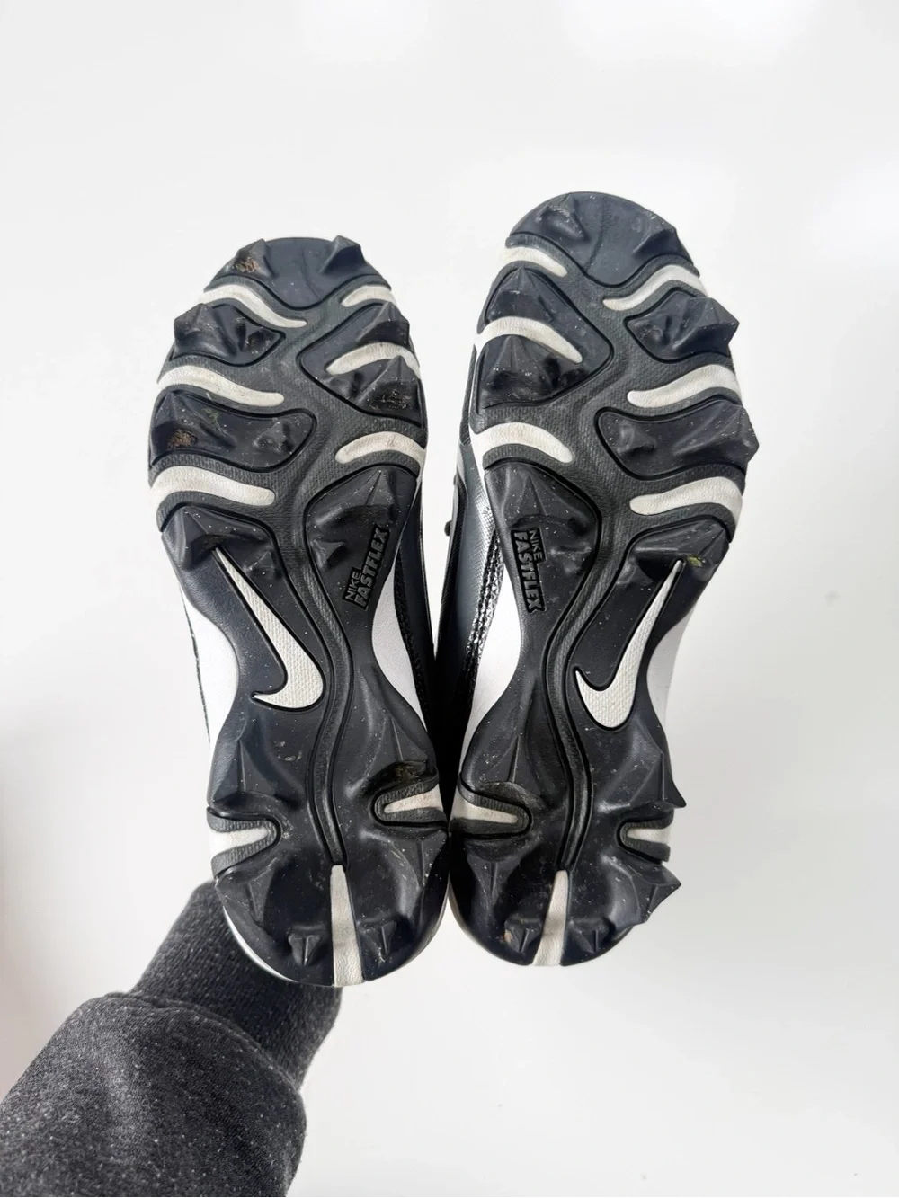 Nike Kids Black and Silver Cleats